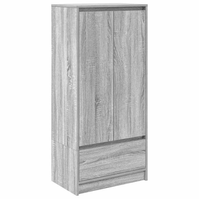 VidaXL Drawer Cabinet Sonoma Grey 55.5x34x119.5 Cm Engineered Wood, Storage Cabinet, High Sideboard, Cabinet of 861648