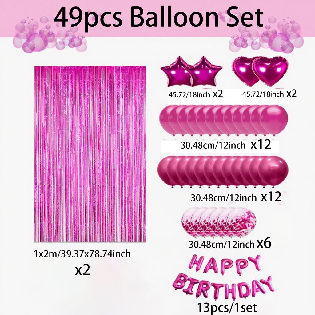 Geburtstagsparty Dekoration Happy Birthday Buchstabenbanner Polyester Ballon Geeignet für Frauen- und Männergeburtstagspartys