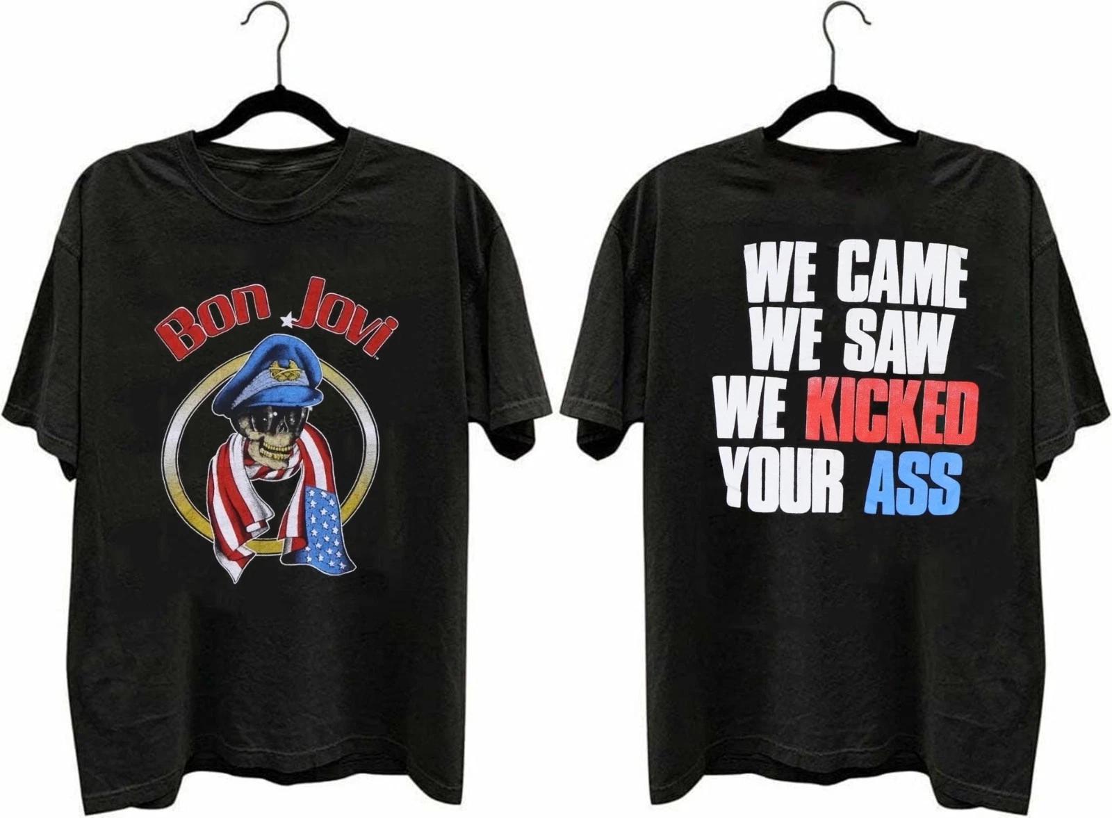 1987 Bon Jovi We Kicked Your Ass Tour 2 Side T-Shirt S