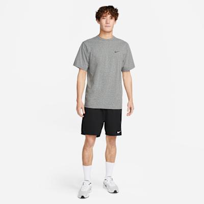 Nike T Shirts Men's Gray Crew Neck Moderate