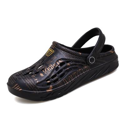 Sandales d'été pour hommes Plateforme Tongs de plage Chaussures pour hommes Respirantes Évidées Jardin À enfiler Chaussures Homme Tongs Diapositives d'intérieur