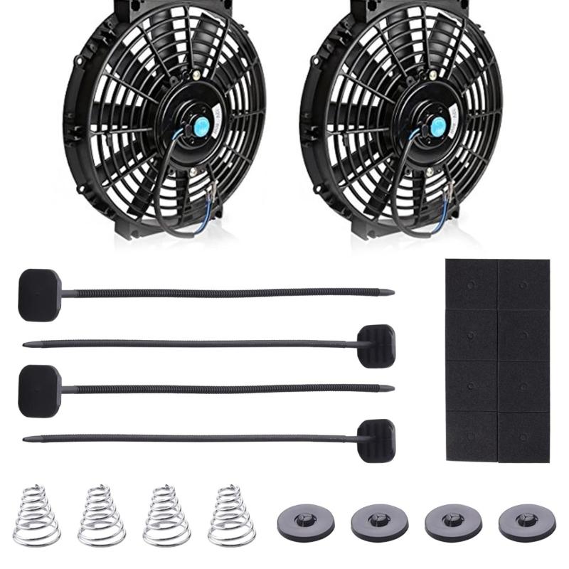 2/3/4 Set Transmission Coolers Mounting Tie Strap Plastic Automotive Radiator Fan Mount Zip Ties Clips Easy Installation