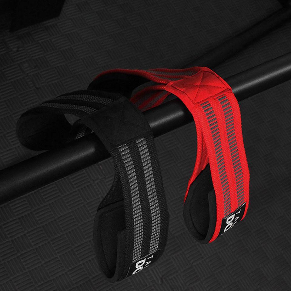 Aolikes 1 Pair Figure 8 Weight Lifting Straps Weightlifting Powerlifting Sport Gym Fitness Bodybuilding Barbell Wrist Support