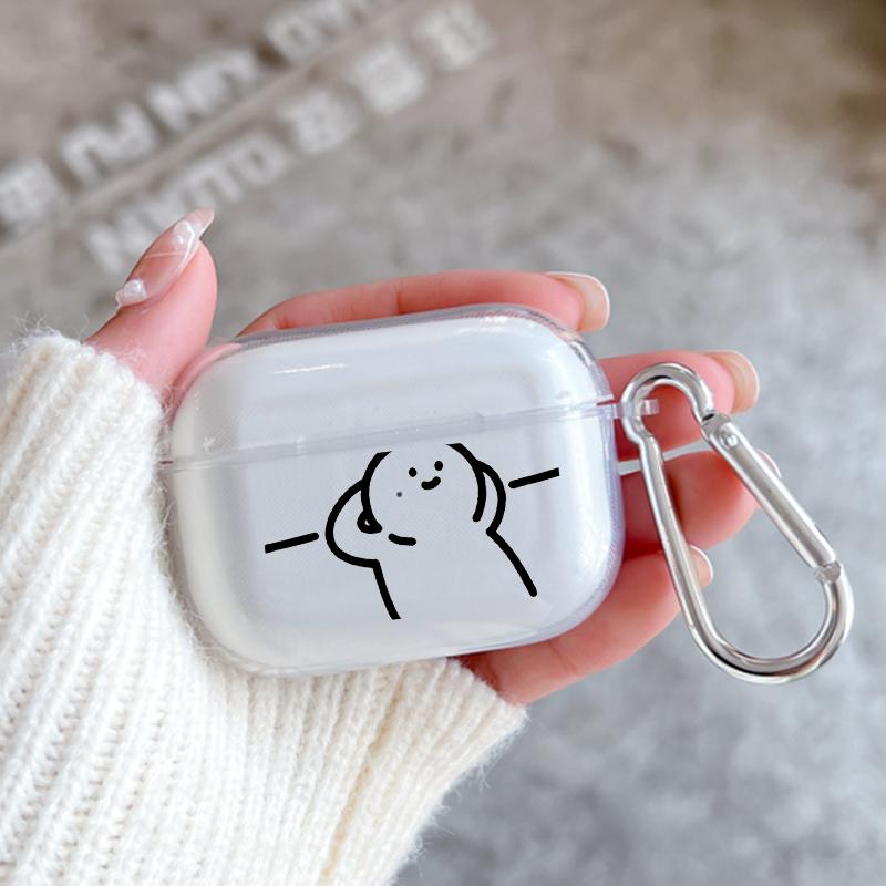 Cartoon Matchman Soft Silicone Case for Apple Airpods 2 1 Earphone Cases With Hook For Airpod Pro 3 Pro2 Clear Protective Covers