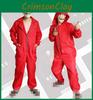 Costum de cosplay Salvador Dali Money Heist pentru adulți, în salopetă roșie elegantă