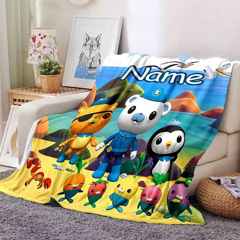 Customiz Name Personality Octonauts Blanket Soft &Warm Sofa Office Bed Travel Lunch Break Blanket, Gift Suitable All Seasons