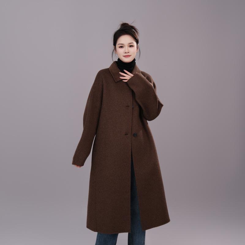 High-end Double-sided Coat Women's Medium and Long Autumn and Winter New Classic Double-sided Woolen 23160