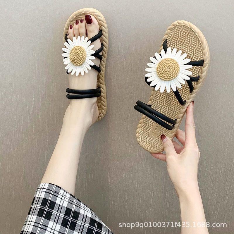 Windkühle Hausschuhe Damen Sommer Strand Damenschuhe Streetstyle Vielseitig Weiche Sohle Flach Kühles Hausschuh Strand Schuh
