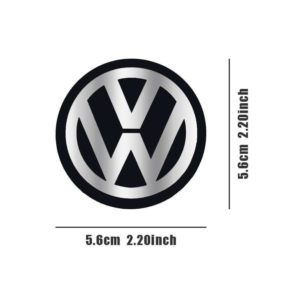 T28For Volkswagen Golf 6 R GTI Touareg Jetta GTD Polo Tiguan Touran 4pcs 56/60/65mm Car Wheel Center Cap Badge Sticker Center Cover