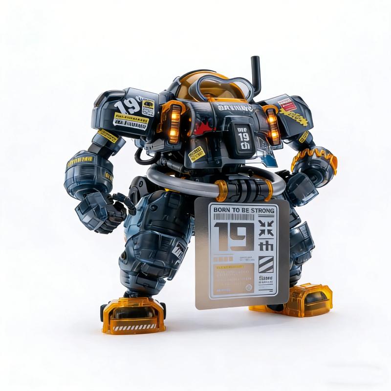 B.Duck SPA Pato Guerrero Negro Edición Limitada Kit de Modelo Mecha Figuras de Acción con Armadura Transparente Calcomanías al Agua Juguete de Ensamblaje Regalos