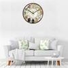 12Inch Vintage Decorative Round Wall Clock with Large Arabic Numerals Antiqued Classical Wall Clock Bedroom Home Decors