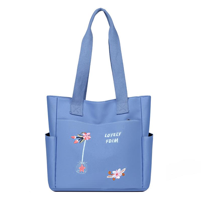 2025 Nouă Modă Geantă de Mână Brodată Capacitate Mare Ușoară Multi-buzunar Geantă de Umăr Leisure Joker Geantă Tote de Călătorie