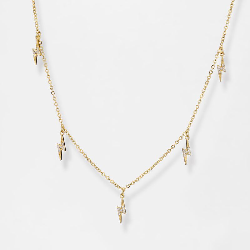 FEEHOW Frühling/Sommer Stern und Mond Schlüsselbeinkette für Mädchen