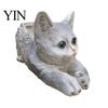 Decorative Cat Ornament Creative Resin Planter, Cute Lying Flower Pot for Garden Animal Yard, Adorable Plant Holder, Indoor Outdoor Home Desk