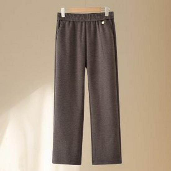 

Coffee Micro-Flare High-Waisted Women s Pants - 2026 Spring/Autumn Collection, Slimming Elastic Fit, Versatile Casual Wear XXXXL