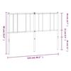 VidaXL White Metal Headboard 120 Cm 352560