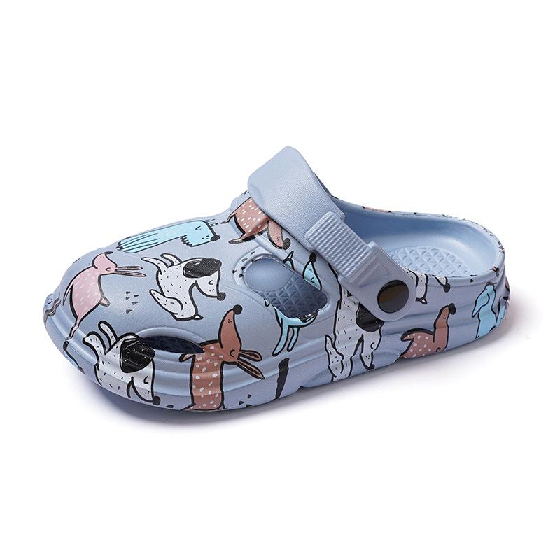 Summer New Men's and Women's Slippers Bag Head Non-slip Cute and Durable Cartoon Home Outdoor Graffiti Beach Hole Shoes