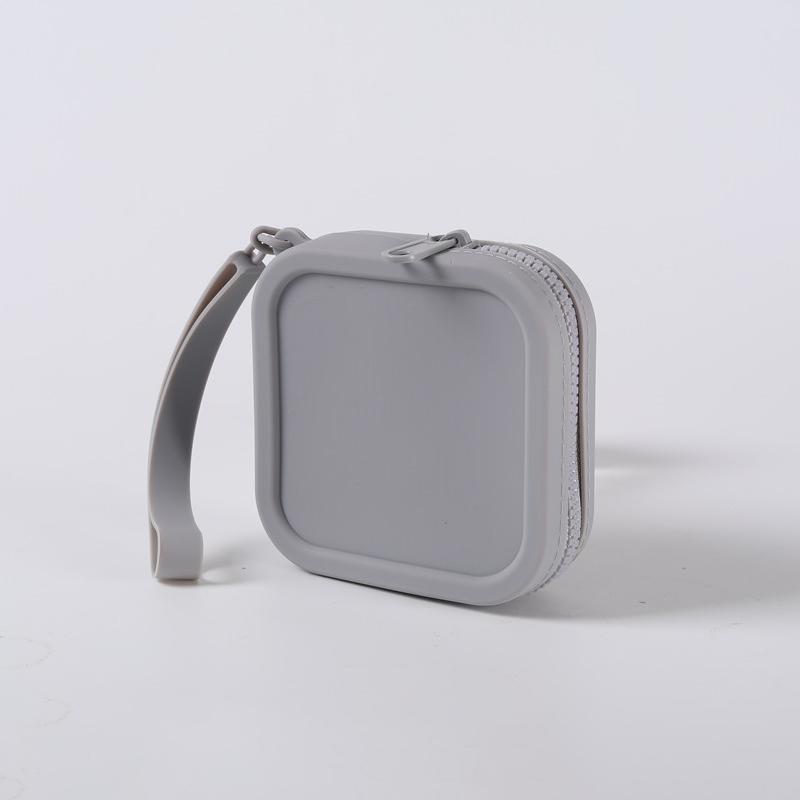 1Pcs Headphone Storage Pouch Travel Carry Bag Silicone Coin Storage Small Pouch Waterproof Zipper Coin Purse For Lipstick Card