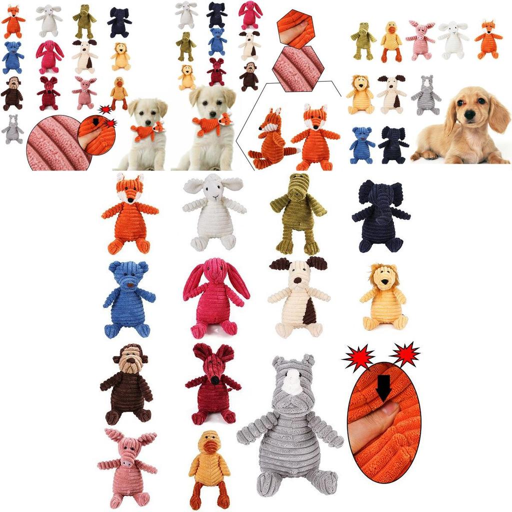 Delight Your Pet With Squeaky Corduroy Dog Toys For Small And Large Dogs