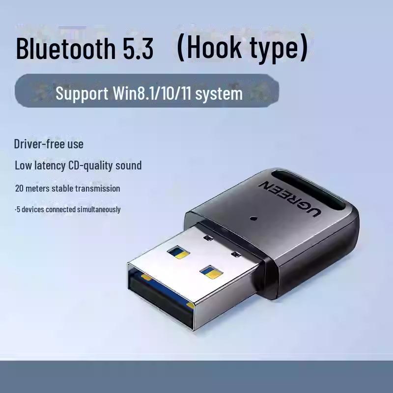 Greenlink Bluetooth 5.0 USB Adapter for Desktop and Laptop Computers (Windows 7/10)