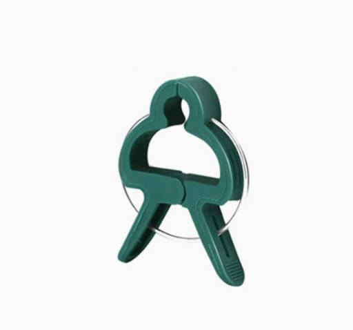 Garden Plant Clips 20 Pieces Small Size Plastic Plant Support Clips with Metal Ring for Securing Stems and Vines in Garden and Greenhouse One Size