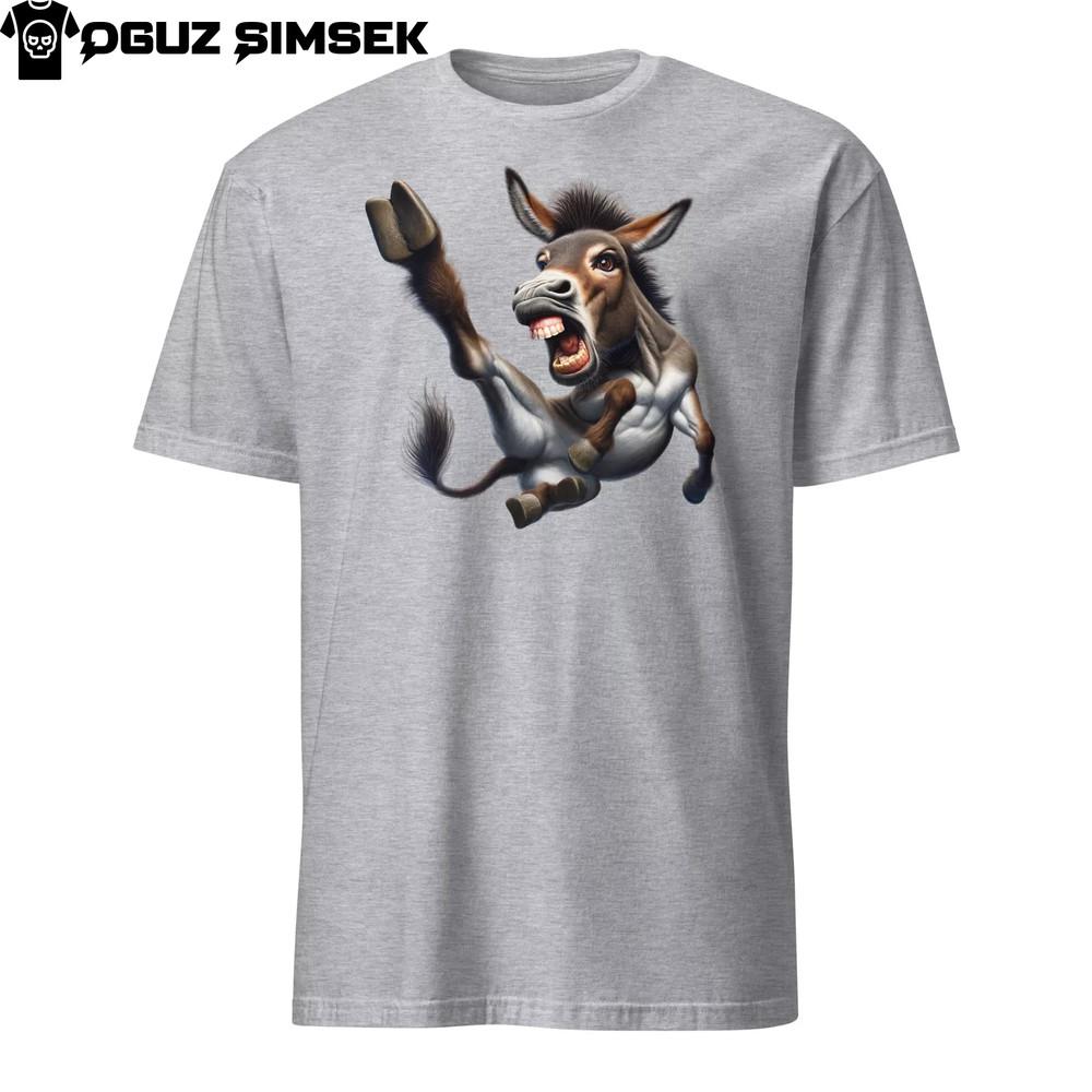 

Отрываясь с яростью: Злой Осел Удар Каратэ Унисекс Футболка! Тхэквондо Кунг-фу L