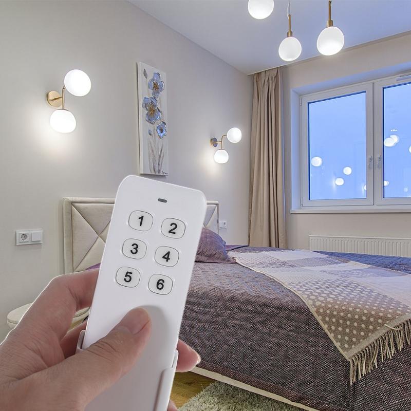 RF Digital Remote Control with Base Transmitter for Switch 433MHz Wireless Learning Code 6/8 Button EV1527 AK-500-8G