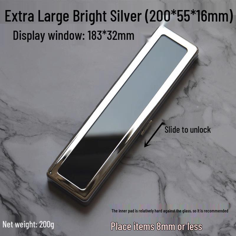 Stainless Steel Transparent Gemstone Display Box for Loose Diamonds and Colored Stones