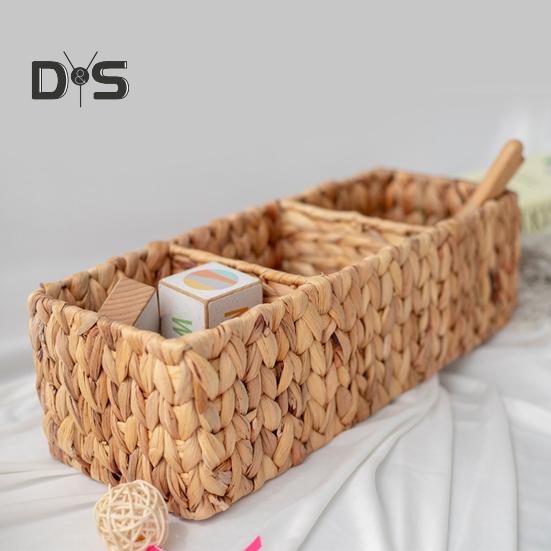 Hračky Kosmetika Proutěný koš Pletený dělený koš Velkokapacitní Ekologický víceúčelový stolní zásuvka Organizér Úložný koš