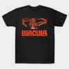 Men Black Print T-shirt Blacula Vintage Dracula Vampire Horror Movie No-Cut Transfer Paper Print Cotton Tshirt