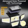 Solar Lights Outdoor 333/288/270 LED 4 Heads Motion Sensor Wall Lights Remote Waterproof Street Area Light Patio Garden Garage