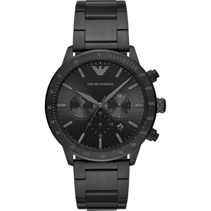 EMPORIO ARMANI Black Steel Watch