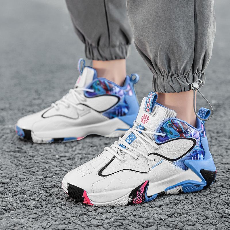 

Мужская мода дышащая баскетбольная обувь с толстой подошвой мужские высокие кроссовки