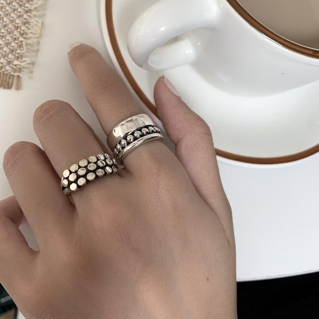 925 Silver Eyecatching Open Finger Ring For Women With Retro Cow Pattern And Chic Korean Elements Fashion