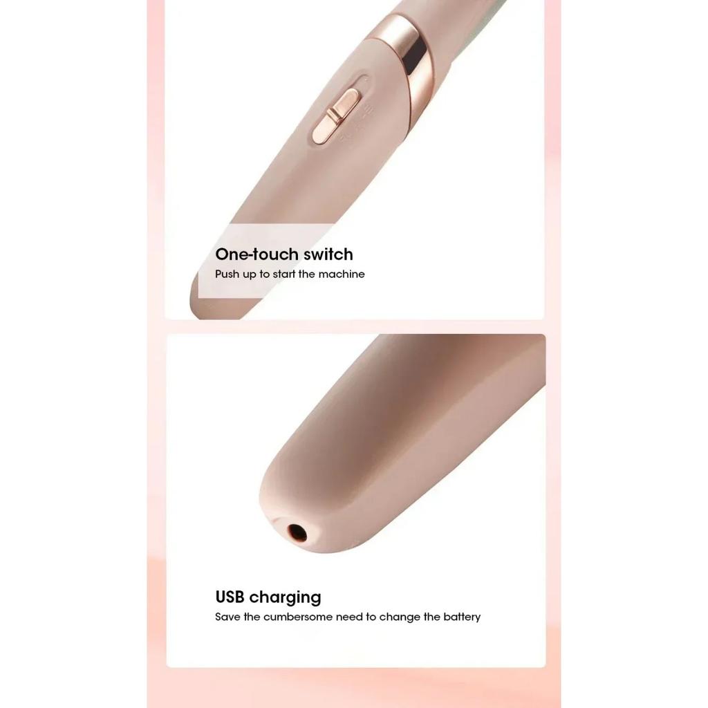 HOMZY NEW USB Electric Dead Skin Pedicure Automatic Foot Grinder Rechargeable Roller Feet Pedicure Tool with 2 Removable Roller Heads