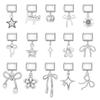 New Bow Crown Butterfly Heart Key Cherry Pendant Italian Charm Link Stainless Steel Fit 9MM Bracelet Women Men DIY Making Gifts