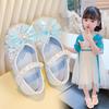 Girls Leather Shoes Children's Single Shoes 2025 Spring and Autumn New Girls Sweet Bow Princess Shoes Foreign Style Crystal Shoes Tide