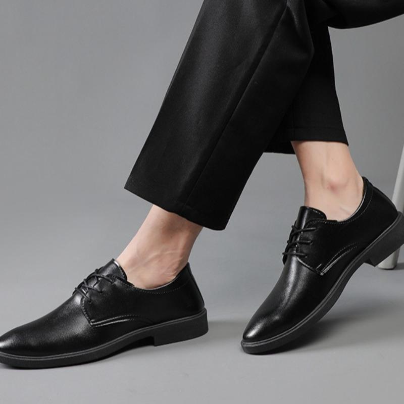 Fashion Luxury Men's Formal Shoes Fashion Pointed Casual Leather Shoe Business Dress Shoes for Men Wedding Shoes Laced Oxford Footwear