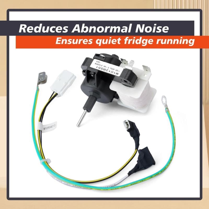 115V Refrigerator Evaporator Fan Motor for W10128551 and 8170894 Cooling Fan Motor Replacement Refrigerator Parts