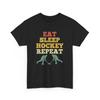 Maglia da Hockey, Mangia Dormi Hockey Ripeti Giocatore di Hockey su Ghiaccio Uomo Donna Maglietta