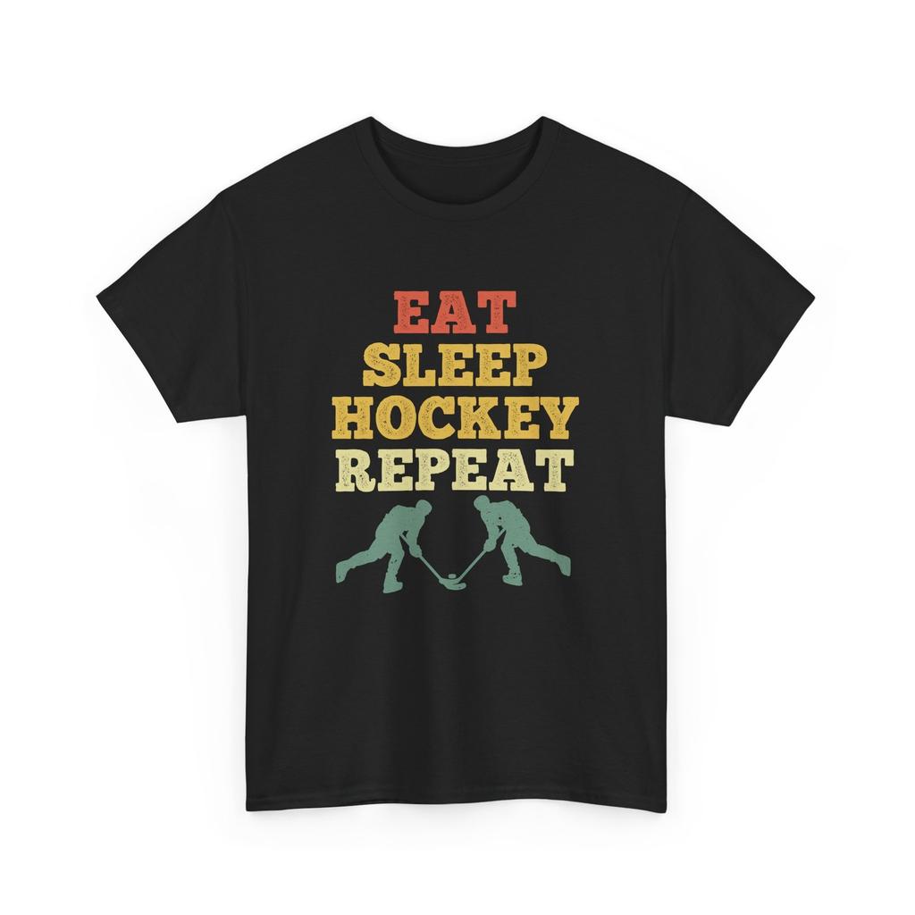 Maglia da Hockey, Mangia Dormi Hockey Ripeti Giocatore di Hockey su Ghiaccio Uomo Donna Maglietta