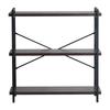 Metal Bookshelf Rustic Bookshelf 3-Tier for Living Room Bedroom & Office