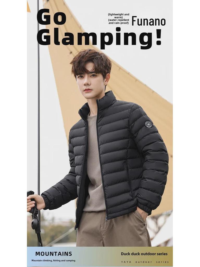 Herren YaYa Daunenjacke mit Stehkragen 2024: Winter Slim Fit, Kurz, Einfach, Warm, All-Match