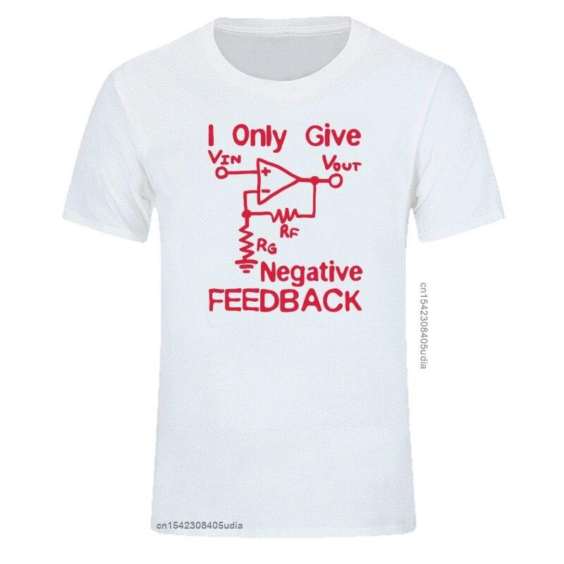 New Funny Cotton Oversized T Shirt Men Cotton Print Tee I Give Negative Feedback Computer Engineer T-Shirt New Fashion