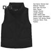 Women Fall Winter Vest Coat Thickened Padded Solid Color Sleeveless Cardigan Zipper Closure Stand Collar Pockets Windproof Warm Women Plus Size
