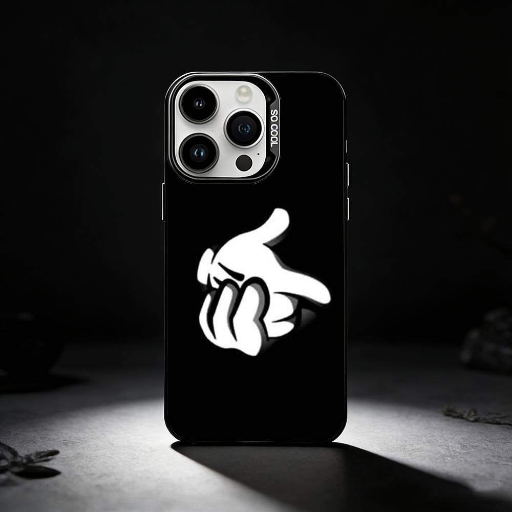 F-Finger Phone Case For iPhone 17,16,15,14,13,12,11 Plus,Pro Max,XS,Colored silver phone case iPhone15pro