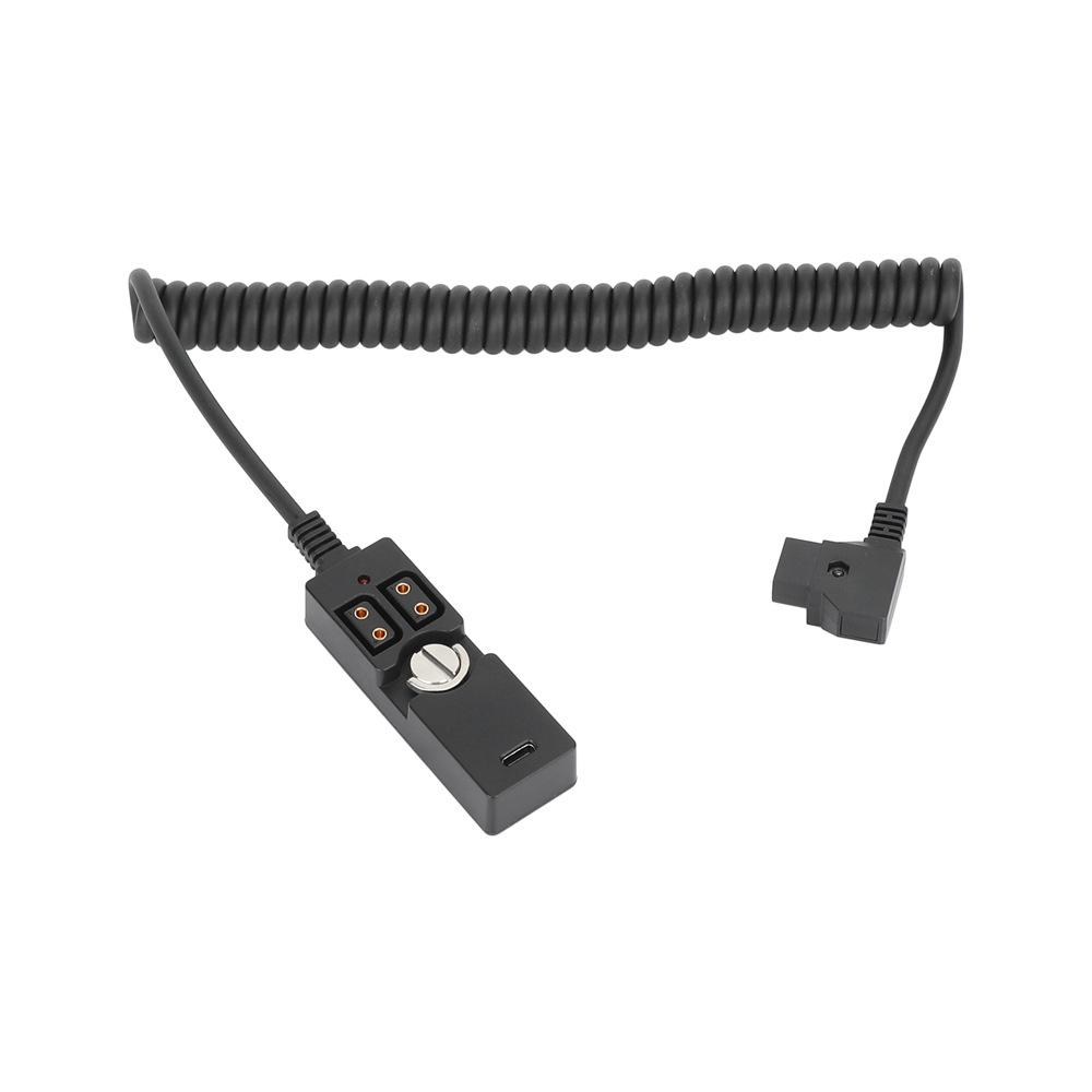 

V-Mount Battery Power Cord: D-Tap to USB-C, B-Type Plug, One-to-Three Adapter (3703) Universal Photography and Video Equipment