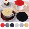Mugs Lid With Convex Handle Silicone Glass Cup Cover Dustproof Heat-Resistant Cup Lid Round Universal Mug Sealed Cap Kitchen