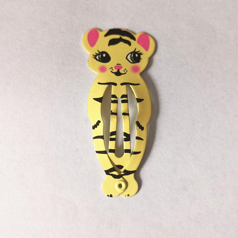Trendy Kids' Hair Accessories: Cute Animal Metal Hair Clips & Waterdrop Print Crown Side Pins