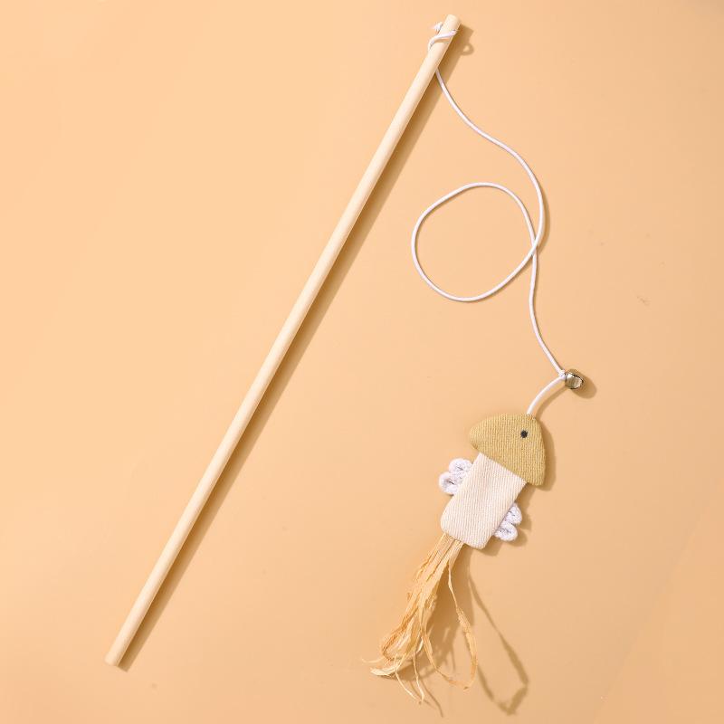 1 Pc Wooden Mouse Rods Plaything Environmental Pet Tease Cat Toys